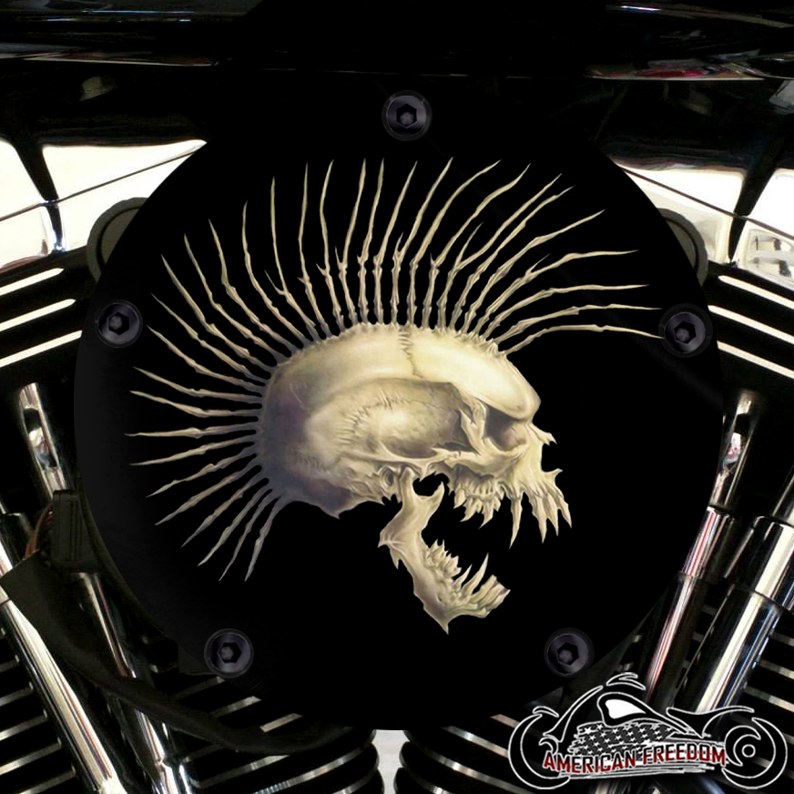 Harley Davidson High Flow Air Cleaner Cover - Mohawk Skull